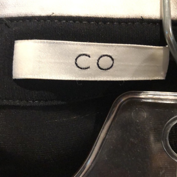 CO Collections luxury Brand black and white dress shirt silk crepe M - Picture 6 of 6